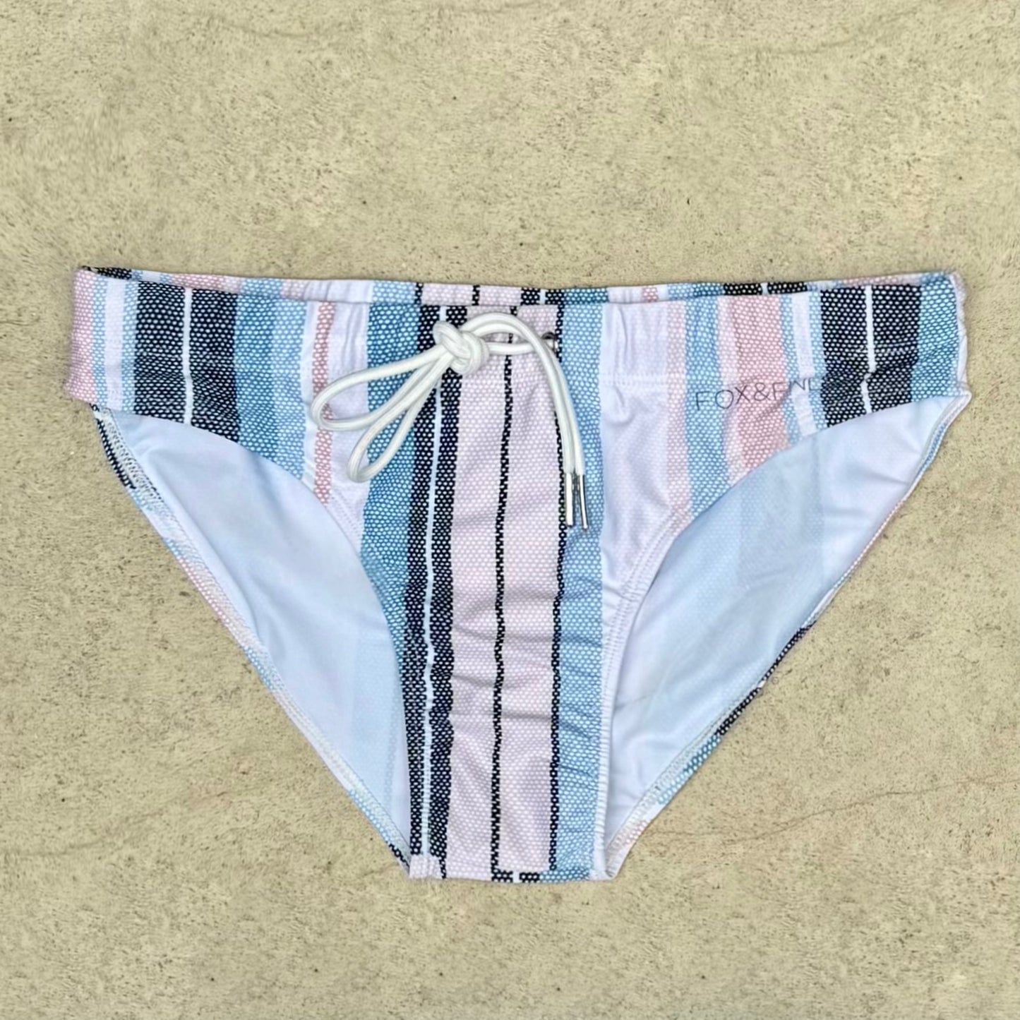 Classic Swim Brief | Pastel Bar Stripe